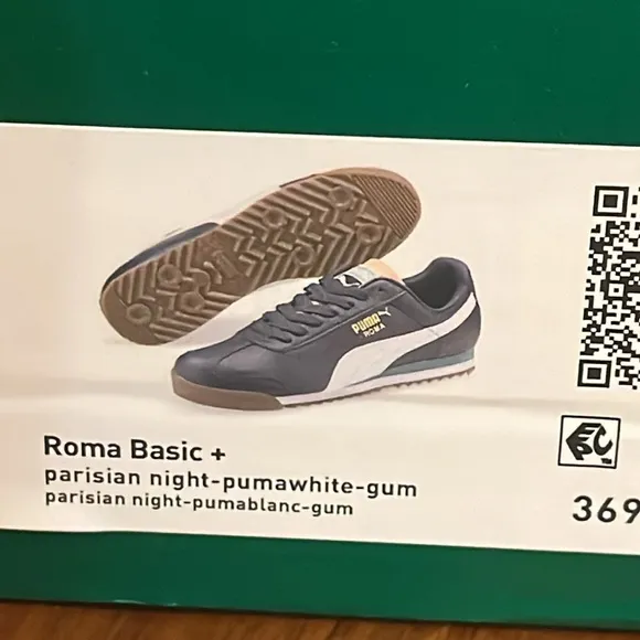 Puma Roma Basic Shoes Sneakers new 369571 37 Parisian Night Blue Mens Size 11.5
