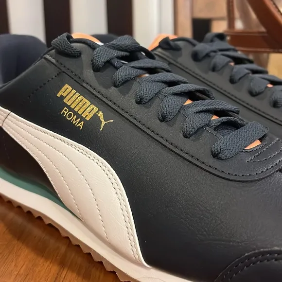 Puma Roma Basic Shoes Sneakers new 369571 37 Parisian Night Blue Mens Size 11.5
