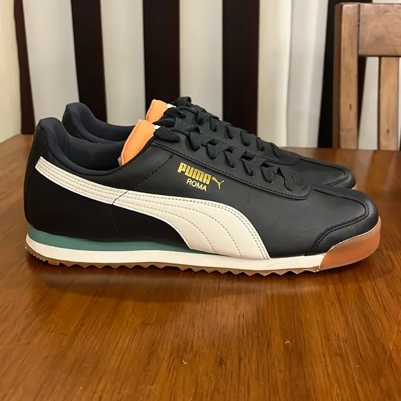 Puma Roma Basic Shoes Sneakers new 369571 37 Parisian Night Blue Mens Size 11.5