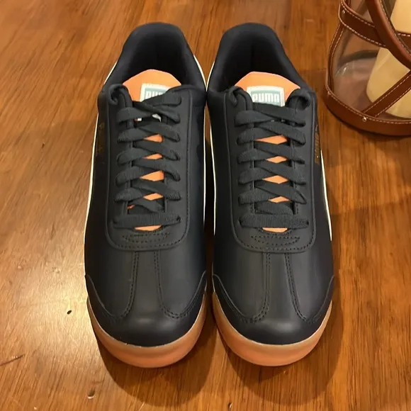 Puma Roma Basic Shoes Sneakers new 369571 37 Parisian Night Blue Mens Size 11.5