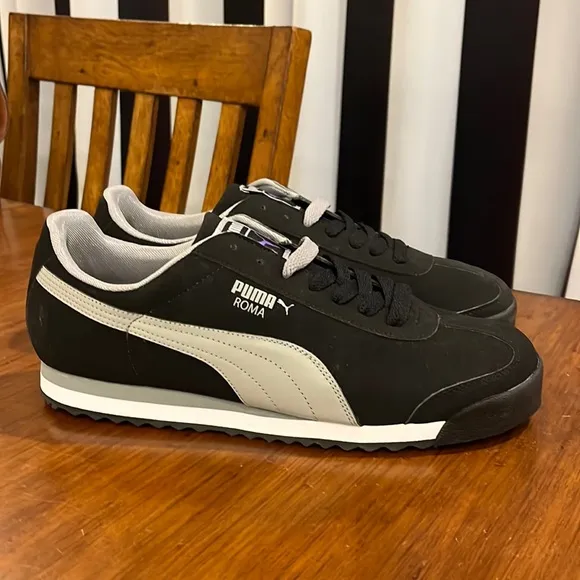 Puma Roma SL NBK 2 shoes sneakers black grey Men’s Size 11.5 new