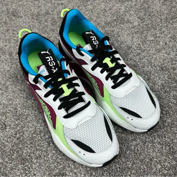 PUMA RS-X Blaster Mens Sneakers Running Shoes White Maroon Size 11.5 386903-02
