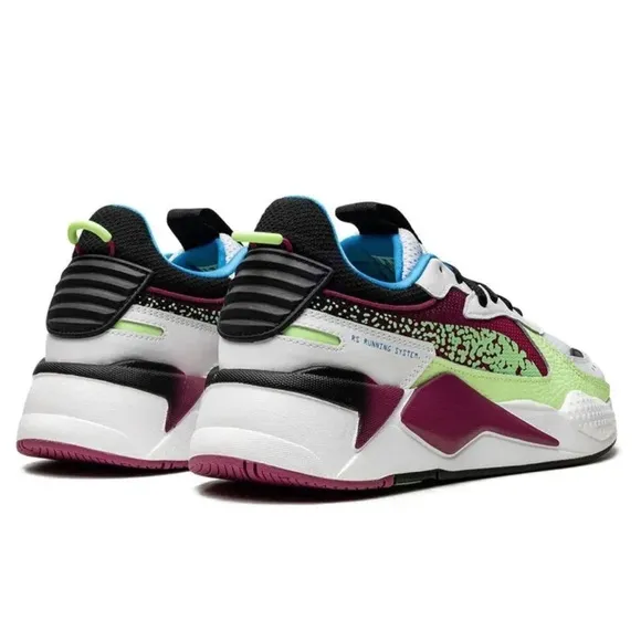 PUMA RS-X Blaster Mens Sneakers Running Shoes White Maroon Size 11.5 386903-02