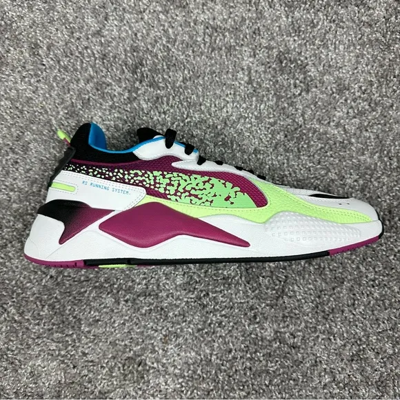 PUMA RS-X Blaster Mens Sneakers Running Shoes White Maroon Size 11.5 386903-02