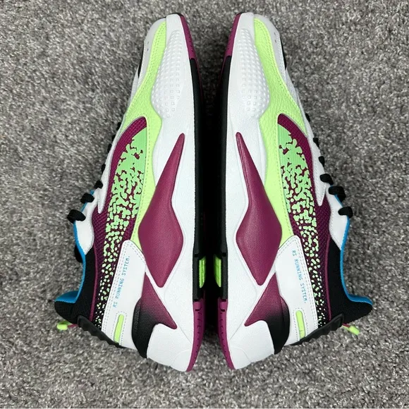 PUMA RS-X Blaster Mens Sneakers Running Shoes White Maroon Size 11.5 386903-02