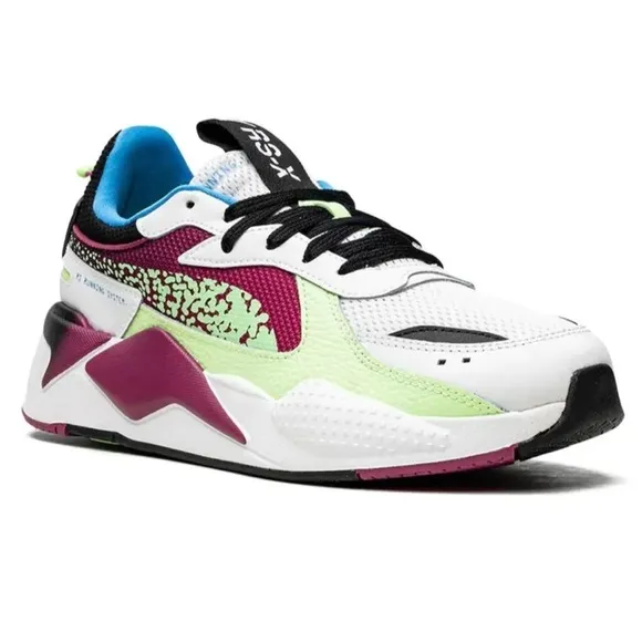 PUMA RS-X Blaster Mens Sneakers Running Shoes White Maroon Size 11.5 386903-02