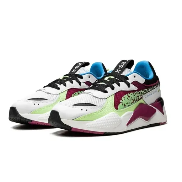 PUMA RS-X Blaster Mens Sneakers Running Shoes White Maroon Size 11.5 386903-02