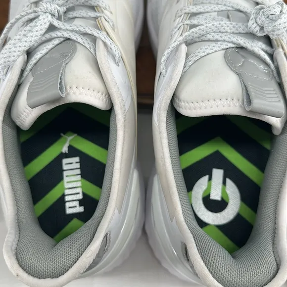 Puma Shoes Mens 11 Ignite Elevate Golf Lace Up Sneakers White Silver