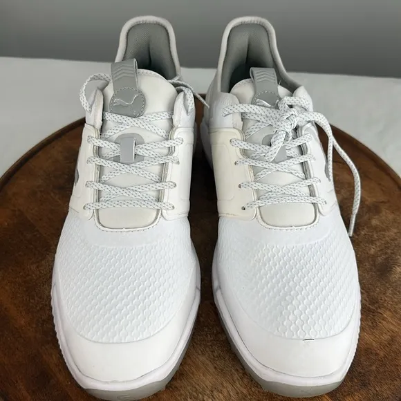 Puma Shoes Mens 11 Ignite Elevate Golf Lace Up Sneakers White Silver