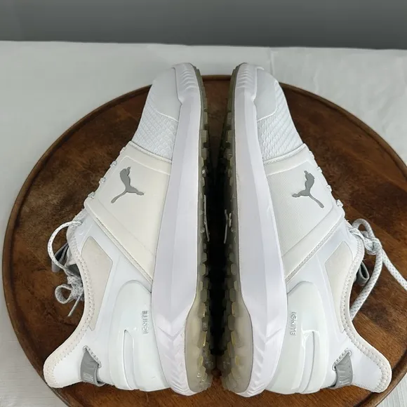Puma Shoes Mens 11 Ignite Elevate Golf Lace Up Sneakers White Silver