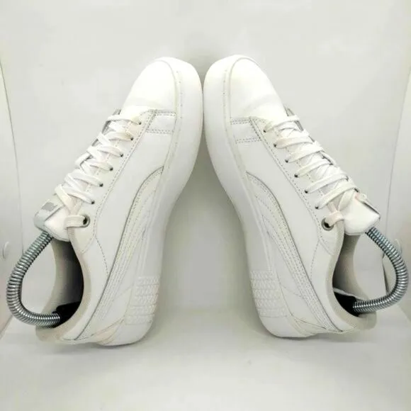 Puma Smash Platform V2 Fashion Sneakers Womens Size 8 White Casual Classic Shoes