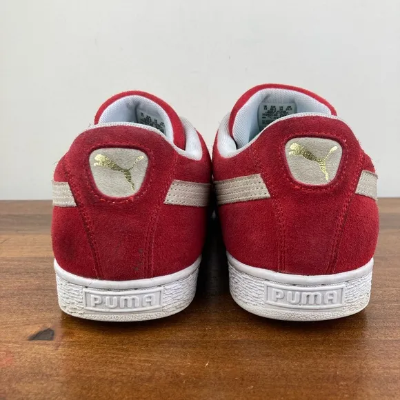 Puma Suede Classic Red Suede Lifestyle Sneakers Shoes Low Top Men’s Size 14.