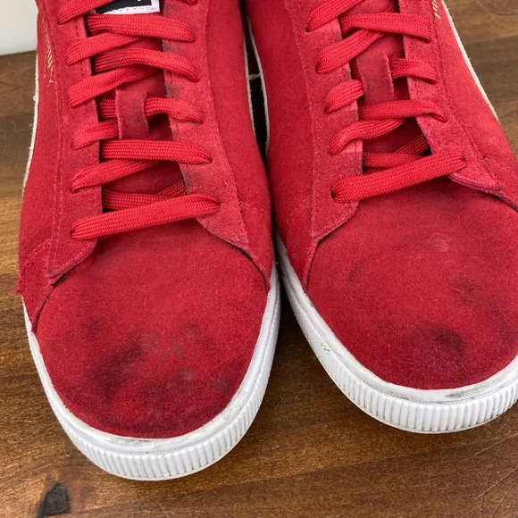 Puma Suede Classic Red Suede Lifestyle Sneakers Shoes Low Top Men’s Size 14.