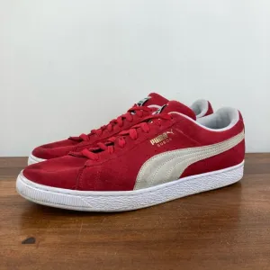 Puma Suede Classic Red Suede Lifestyle Sneakers Shoes Low Top Men’s Size 14.