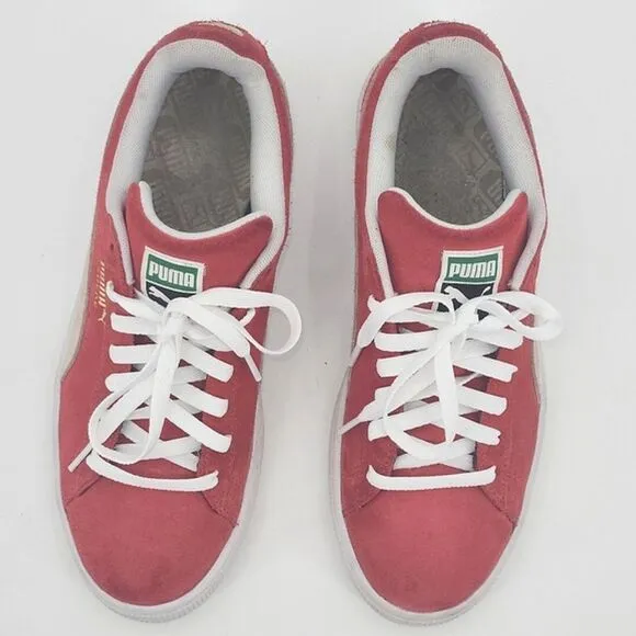 Puma Suede Low Sneakers Mens Size 8.5 Red White Oatmeal 35263465 Beat Street 80s