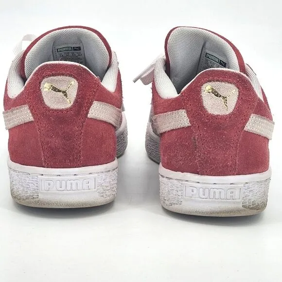 Puma Suede Low Sneakers Mens Size 8.5 Red White Oatmeal 35263465 Beat Street 80s