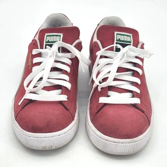 Puma Suede Low Sneakers Mens Size 8.5 Red White Oatmeal 35263465 Beat Street 80s