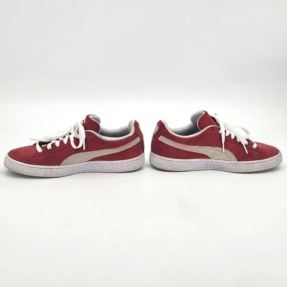 Puma Suede Low Sneakers Mens Size 8.5 Red White Oatmeal 35263465 Beat Street 80s