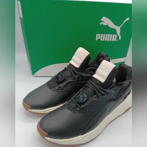 PUMA Women's Fier Nitro Leather Shoes Black/ Pristine Size 7 NEW