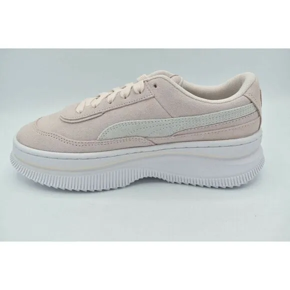 Puma Womens Size 9.5 Deva Suede Pink White Casual Platform Sneakers Shoes