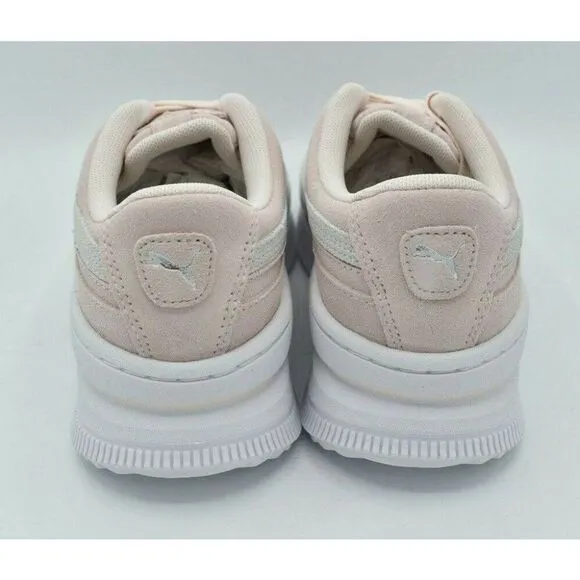 Puma Womens Size 9.5 Deva Suede Pink White Casual Platform Sneakers Shoes