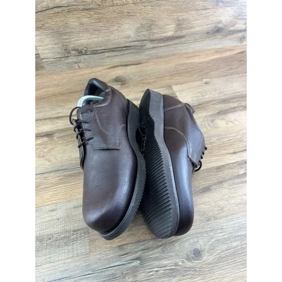 P.W Minor Mens Size 10 D/A Brown Leather CDI Plain Toe Blucher 1160 Vibr…