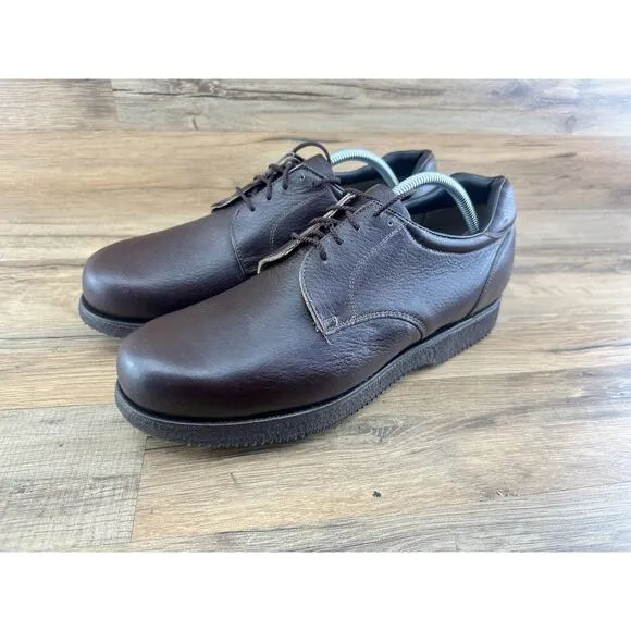 P.W Minor Mens Size 10 D/A Brown Leather CDI Plain Toe Blucher 1160 Vibr…
