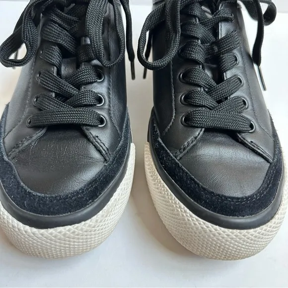 Rag &amp; Bone  RB Army Low Black Leather Sneaker 36.5 6.5