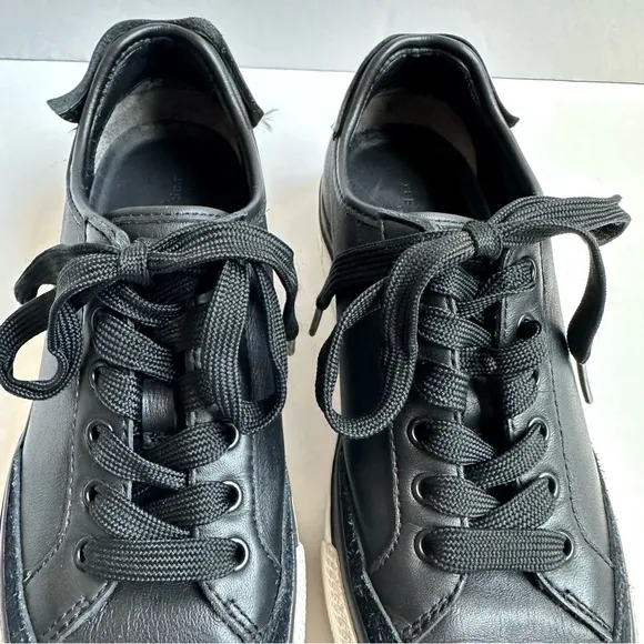 Rag &amp; Bone  RB Army Low Black Leather Sneaker 36.5 6.5