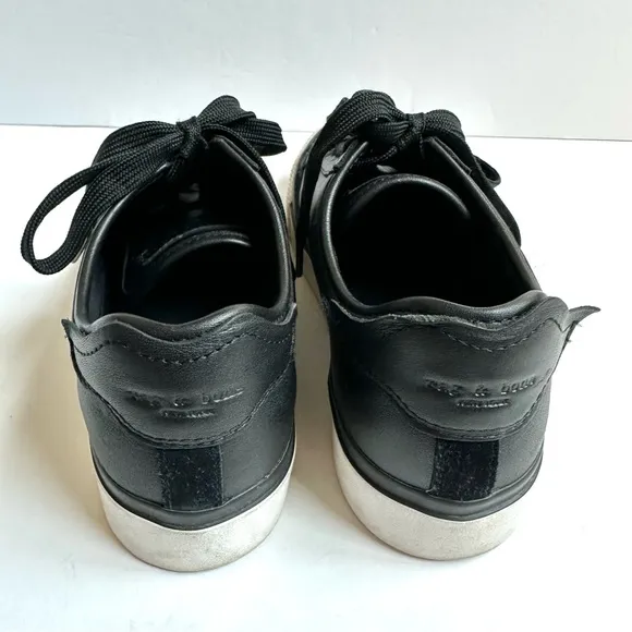 Rag &amp; Bone  RB Army Low Black Leather Sneaker 36.5 6.5