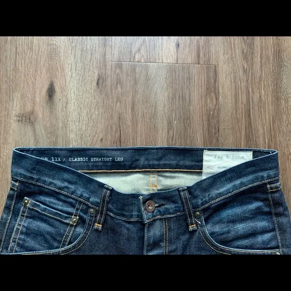 rag &amp; bone RB11X Classic Straight Leg Jeans