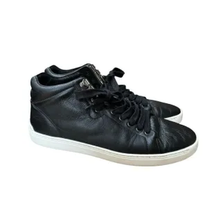 Rag &amp; Bone Kent High Top Sneakers Shoes Black Leather Lace Up Women size 40/10US