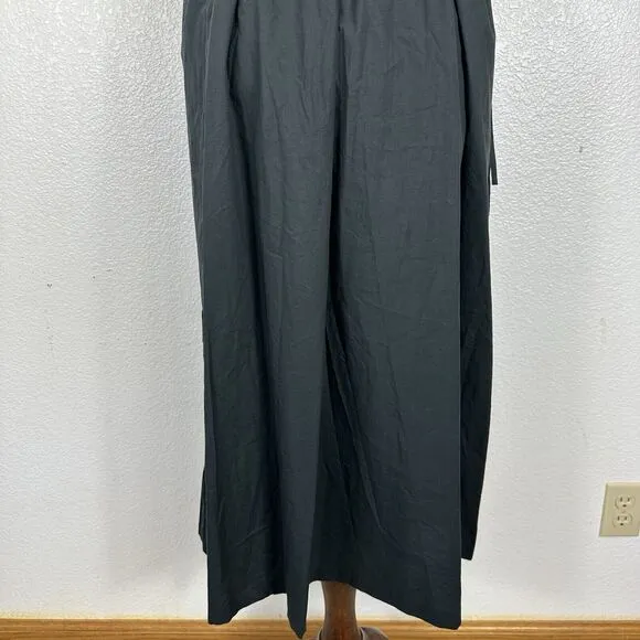 Rails Dress Women Medium Yvette Cutout Midi Black Organic Cotton Poplin Classic