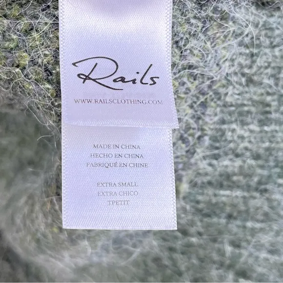 RAILS RUNI CAMOUFLAGE WOOL BLEND CARDIGAN IN GREEN CAMO  Size XS