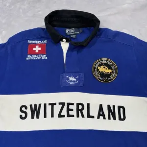 Ralph Lauren Switzerland Winter Cup 2008 Mens Short Sleeve Polo Size Large