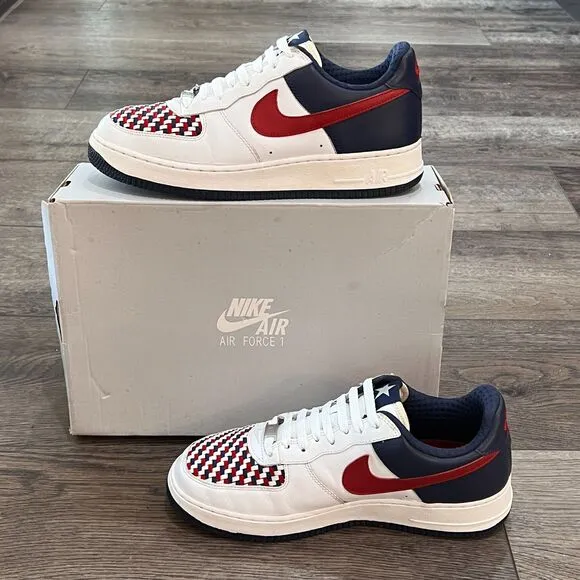 RARE! '06 Nike Air Force 1 'Armed Forces' Patriotic Trump USA Sneakers Men's 9.5