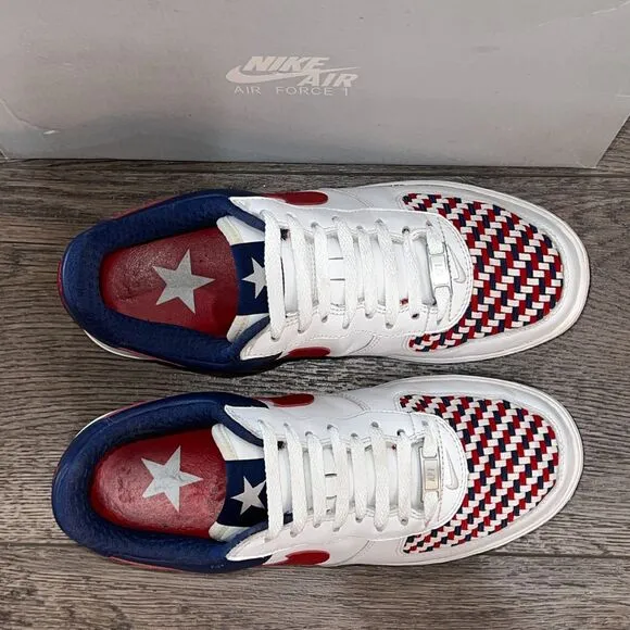 RARE! '06 Nike Air Force 1 'Armed Forces' Patriotic Trump USA Sneakers Men's 9.5