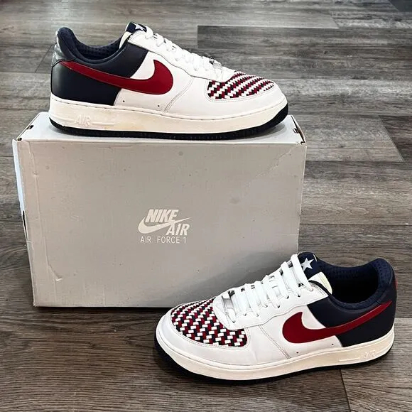 RARE! '06 Nike Air Force 1 'Armed Forces' Patriotic Trump USA Sneakers Men's 9.5