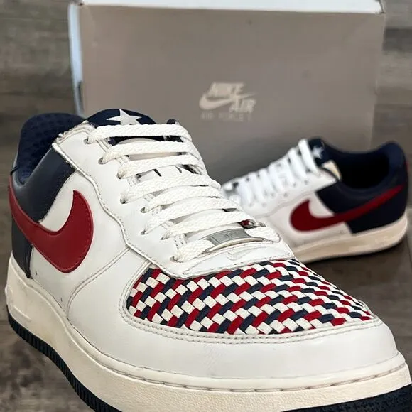RARE! '06 Nike Air Force 1 'Armed Forces' Patriotic Trump USA Sneakers Men's 9.5