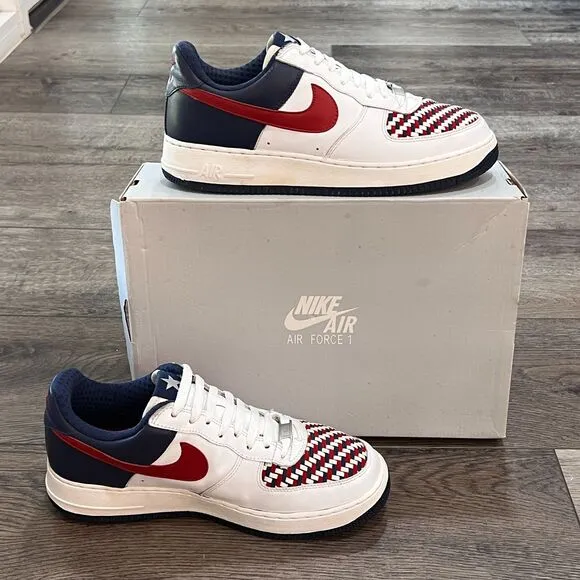 RARE! '06 Nike Air Force 1 'Armed Forces' Patriotic Trump USA Sneakers Men's 9.5