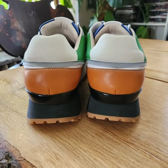 RARE Leizilei Calf Leather Sneakers Mens Size 12 Colorful Platform Shoes Y2k