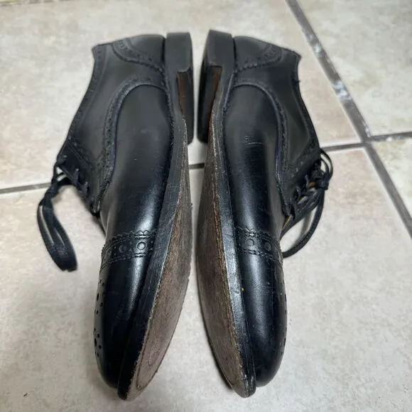 RARE MINT Allen Edmonds Rogue Men's 10.5 D USA Cap Toe Black Leather Dress Shoes