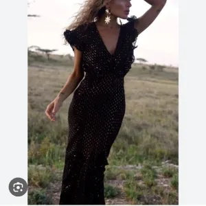 Rat &amp; Boa Giorgia Black Sheer maxi Dress size medium