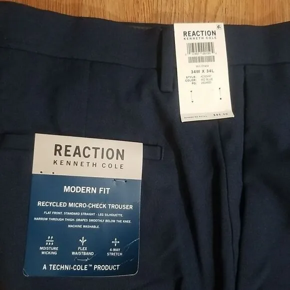 Reaction Kenneth Cole pants 34w x 34L new with tags