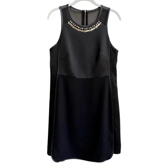 Rebecca Taylor Black Modern Embellished Dress Size 6