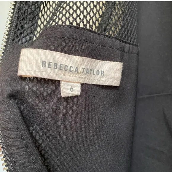 Rebecca Taylor Black Modern Embellished Dress Size 6