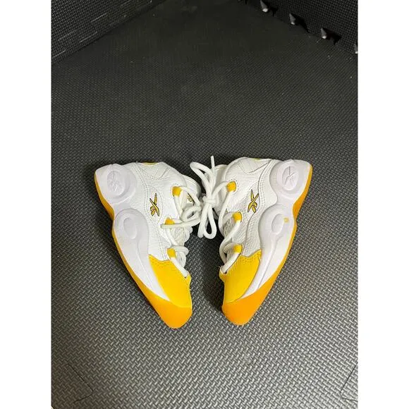 Rebook Allen‎ Iverson Question Mid &quot;Yellow&quot; Sneakers Shoes Size 9c Toddler