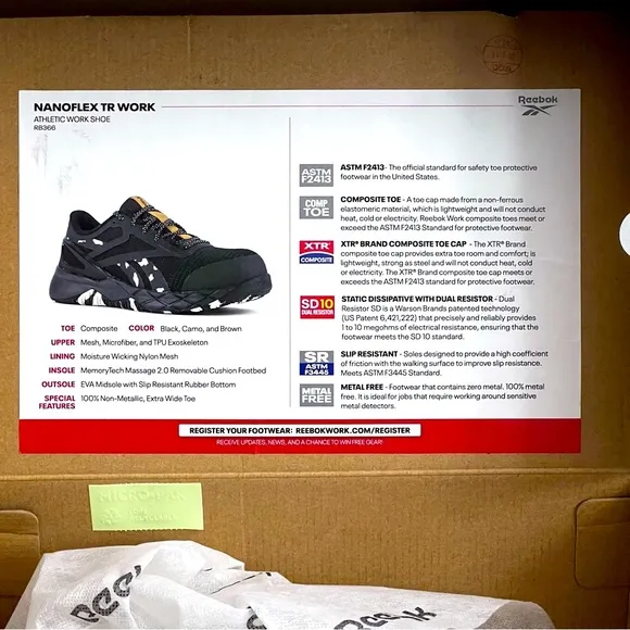 Rebook Sneakers Nanoflex TR Composite Toe Work Shoes