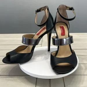RED Saks Fifth Ave strap heels, size 7.5