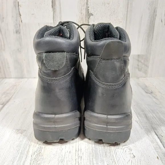 Red Wing Black Leather Steel Toe Industrial Work Boots Men's #385